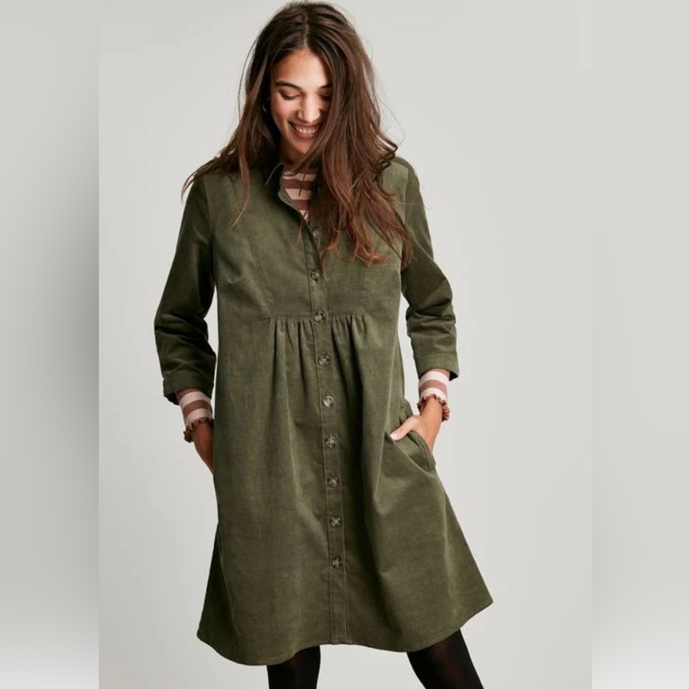 Joules Olive Green Mini Dress